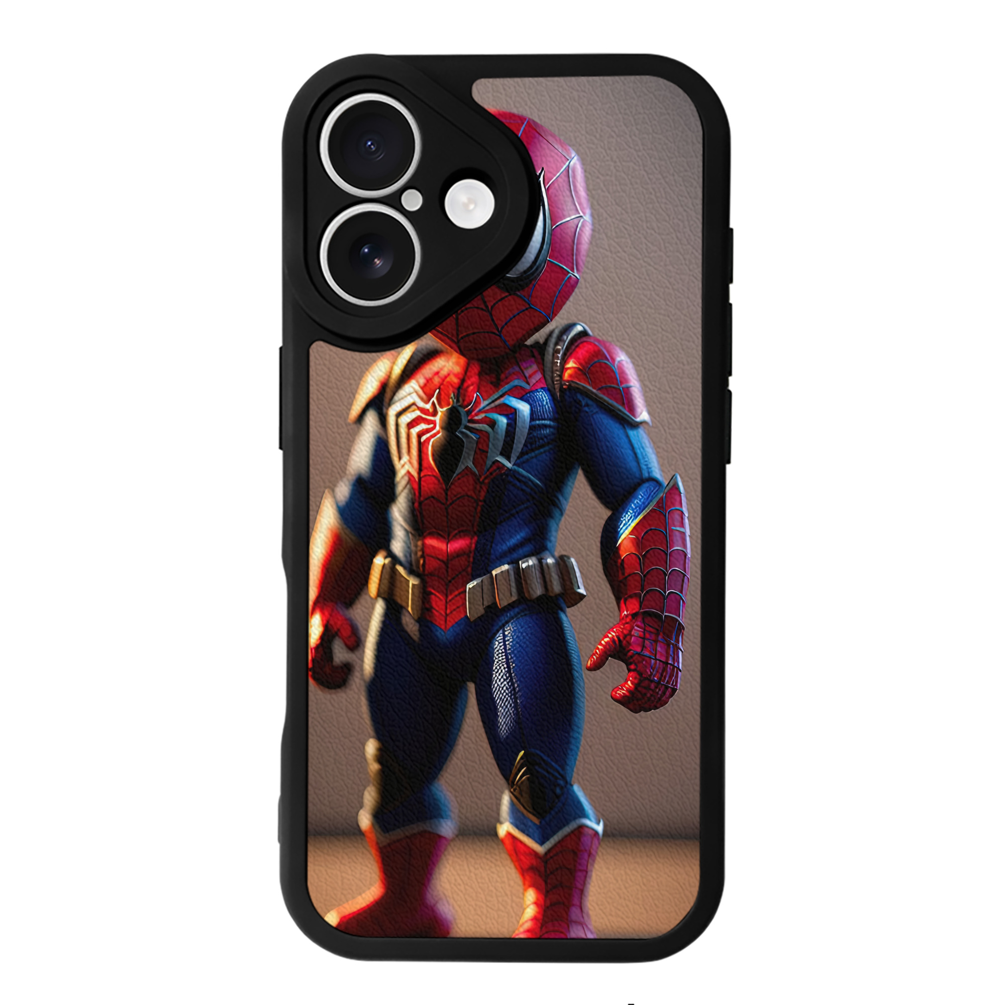 （画像用） Spider Man スパイダーマン 【iPhone 16シリーズ対応】シリコンスマホケース（レザー調） 材質：シリコン